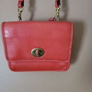 Orange Coach crossbody